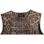 Dolce & Gabbana Brown Leopard Silk Sleeveless Sportswear TSH84202-54