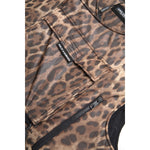 Dolce & Gabbana Brown Leopard Silk Sleeveless Sportswear TSH84202-54