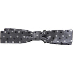 Dolce & Gabbana Gray Polka Dot Silk Adjustable Men Neck Papillon Bow Tie FT3789