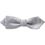 Dolce & Gabbana Gray Silk Adjustable Men Neck Papillon Bow Tie FT3790
