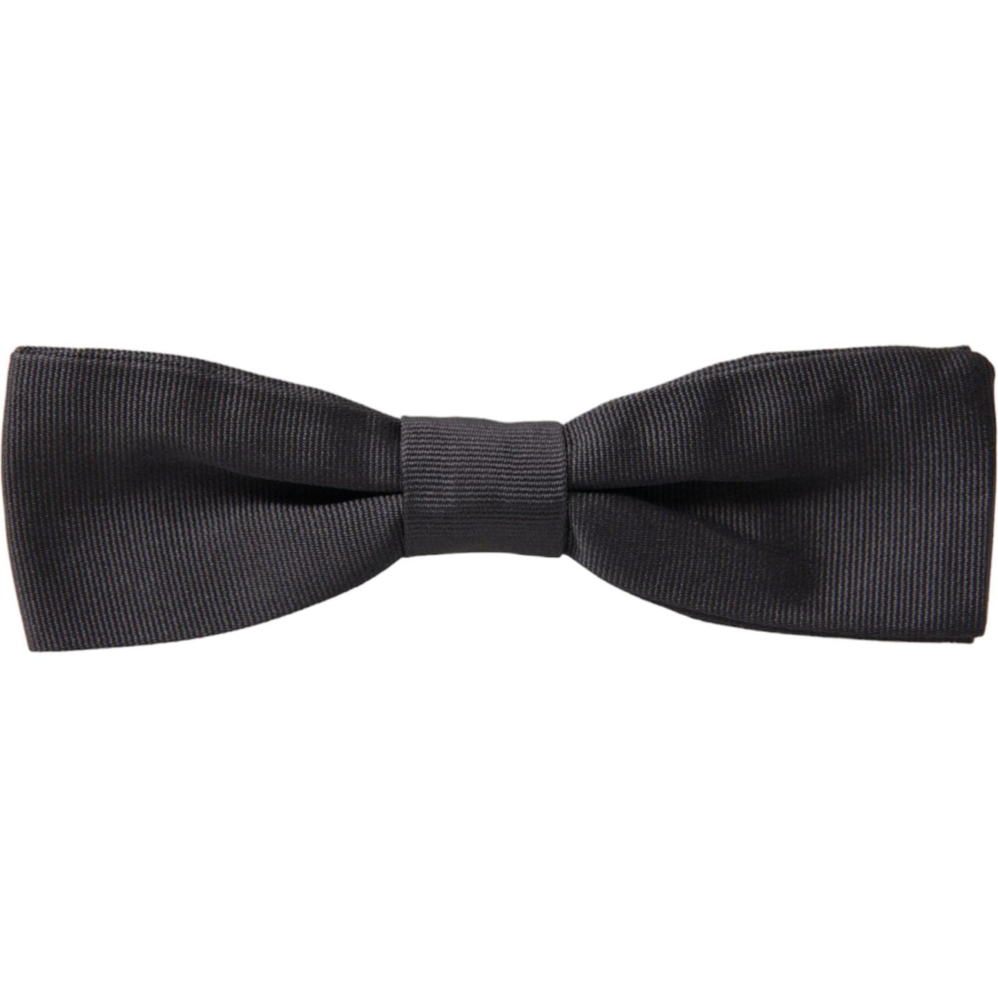 Dolce & Gabbana Dark Gray Silk Adjustable Neck Men Papillon Bow Tie