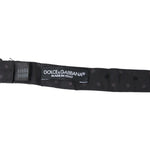 Dolce & Gabbana Gray Polka Dot Silk Adjustable Neck Men Papillon Bow Tie FT3820