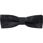 Dolce & Gabbana Gray Polka Dot Silk Adjustable Neck Men Papillon Bow Tie FT3820