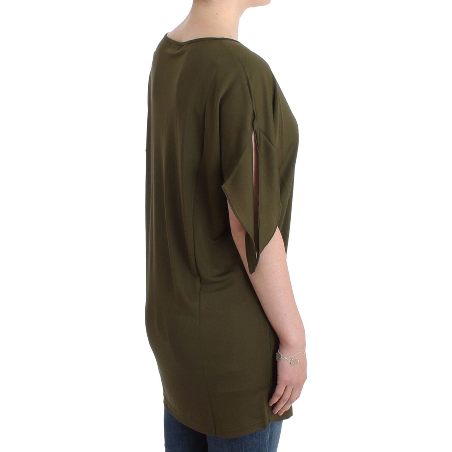 John Galliano Green shortsleeved blouse top