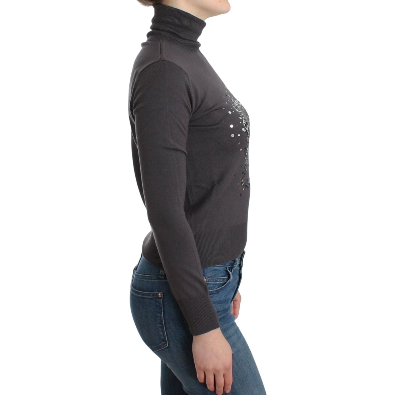 John Galliano Brown turtleneck cotton sweater