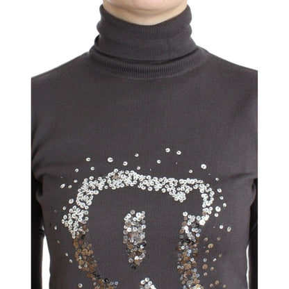 John Galliano Brown turtleneck cotton sweater