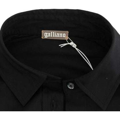 John Galliano Black cotton shirt top
