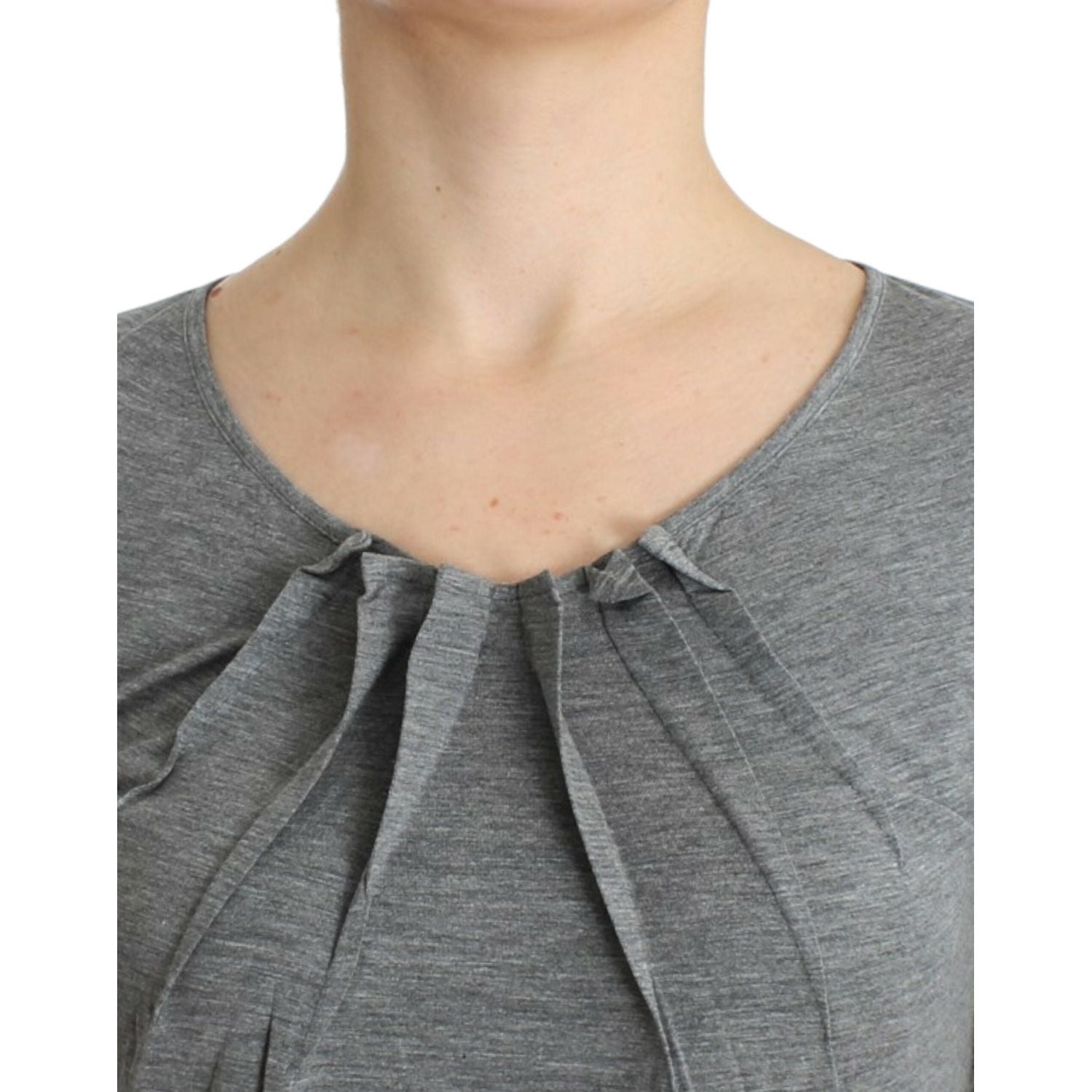 Cavalli Gray 3/4 sleeves jumper top