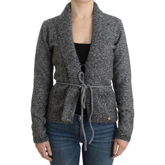Cavalli Elegant Gray Wool Blend Cardigan SIG12079-1