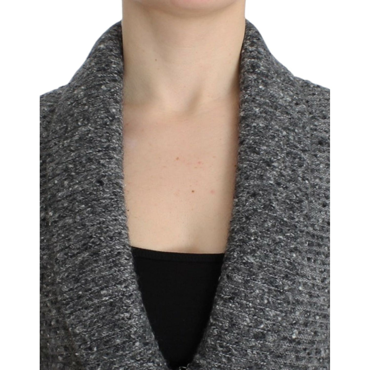 Cavalli Gray wool knitted cardigan SIG12079-1