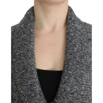 Cavalli Gray wool knitted cardigan SIG12079-1