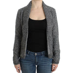 Cavalli Gray wool knitted cardigan SIG12079-1