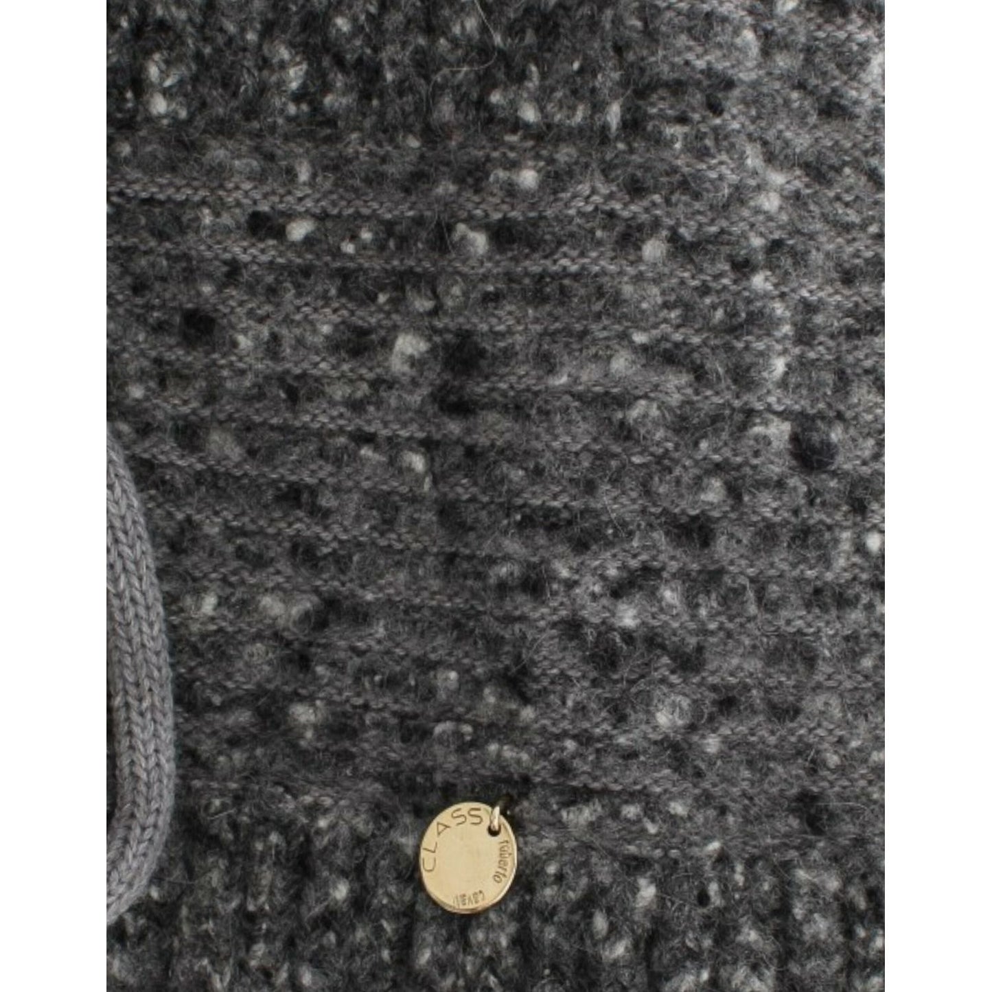 Cavalli Gray wool knitted cardigan SIG12079-1