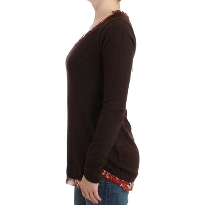 Cavalli Brown crewneck sweater