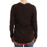 Cavalli Chic Crewneck Silk-Appliqué Sweater Cavalli Black