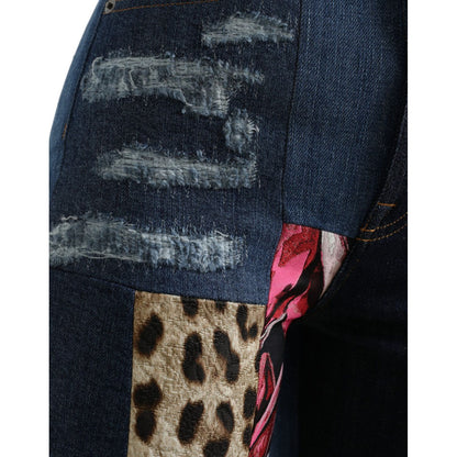 Dolce & Gabbana Multicolor Patchwork GRACE Skinny Denim Jeans