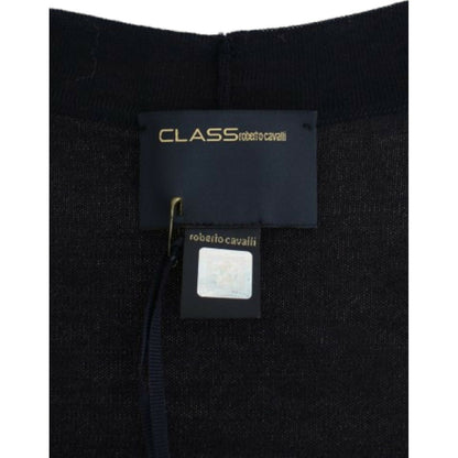 Cavalli Blue cropped wool cardigan