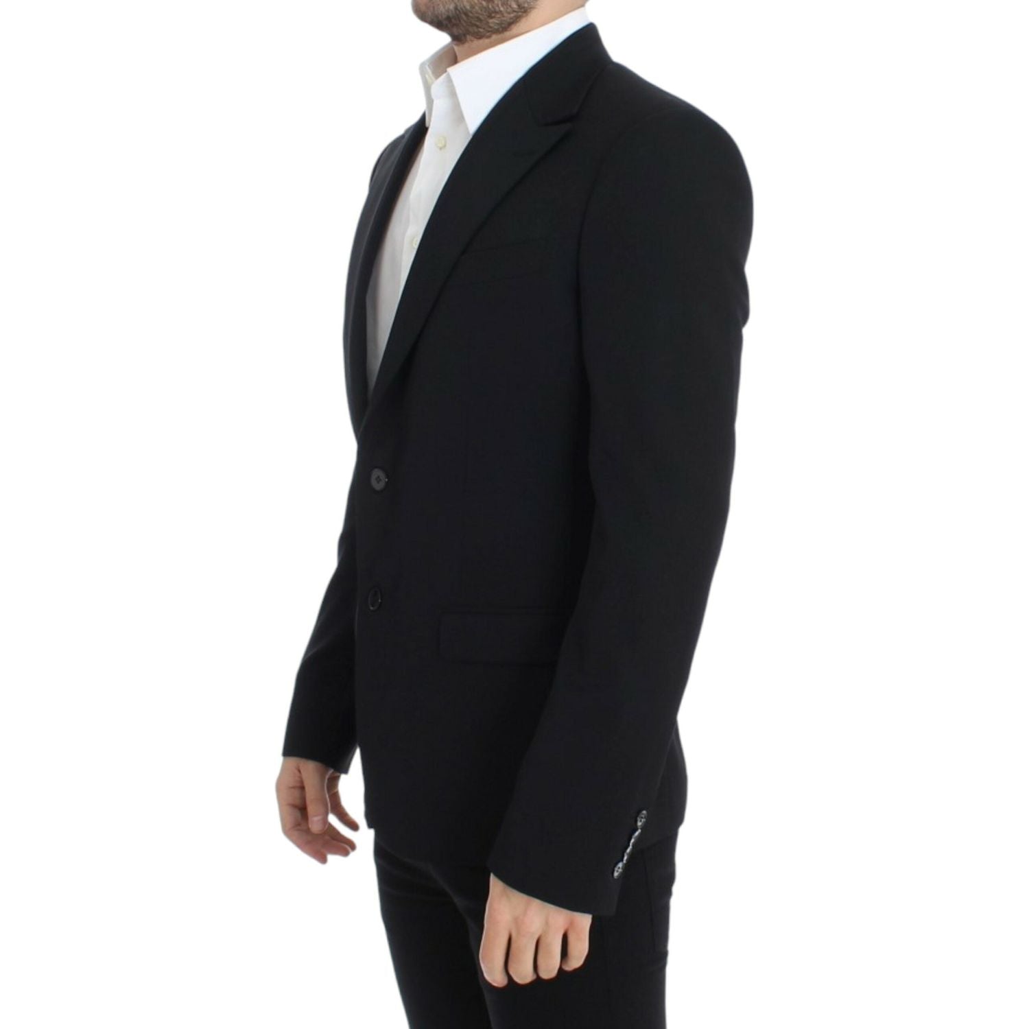 Dolce & Gabbana Black wool slim fit blazer