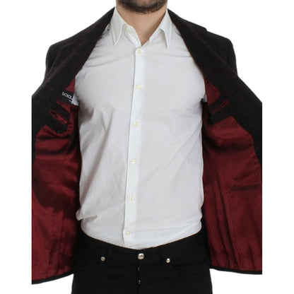 Dolce & Gabbana Bordeaux alpaga two button blazer Dolce & Gabbana