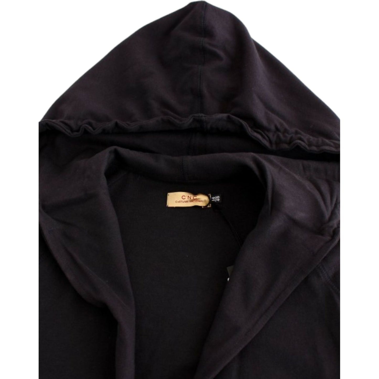 Costume National Blue hooded cotton sweater