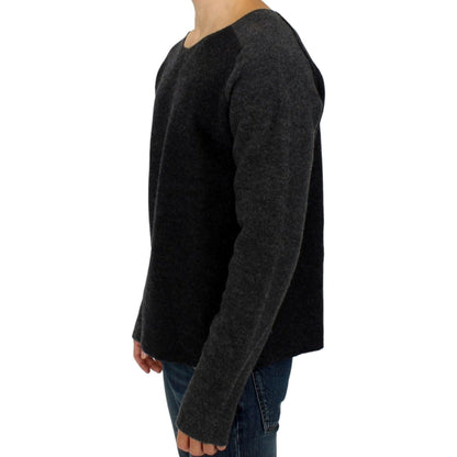 Costume National Gray wool crewneck sweater Costume National
