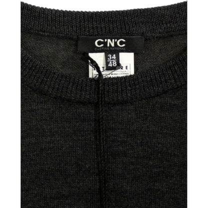 Costume National Gray crewneck pullover sweater Costume National