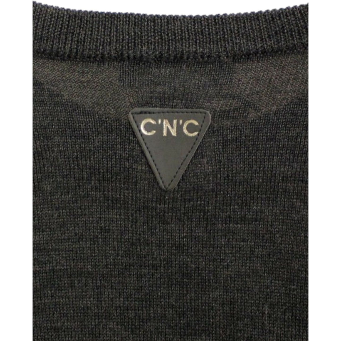 Costume National Gray crewneck pullover sweater Costume National