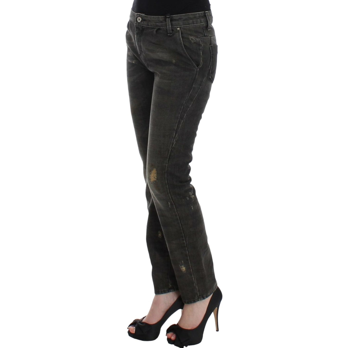 Costume National Gray distressed jeans
