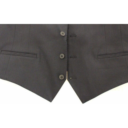 Dolce & Gabbana Blue Cotton Stretch Dress Vest Blazer