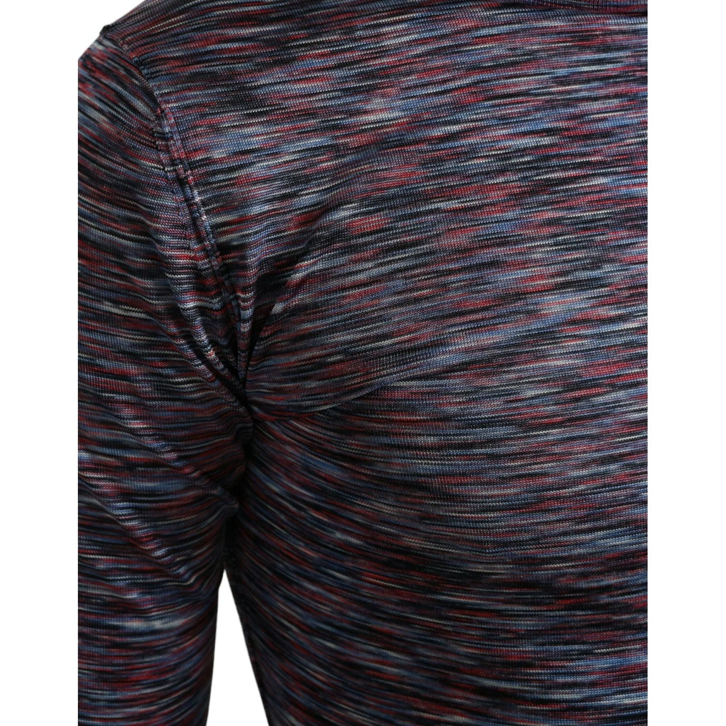 Dolce & Gabbana Blue Purple Turtleneck Pullover Sweater