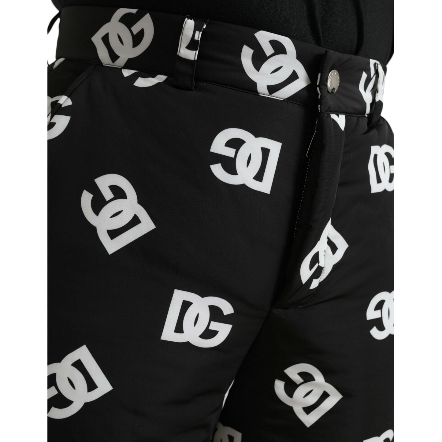 Dolce & Gabbana Black Logo DG Print Wide Leg Pants Dolce & Gabbana
