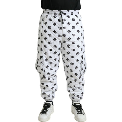 Dolce & Gabbana White Logo DG Print Men Jogger Sweatpants Pants Dolce & Gabbana