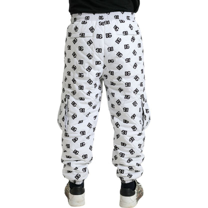 Dolce & Gabbana White Logo DG Print Men Jogger Sweatpants Pants Dolce & Gabbana