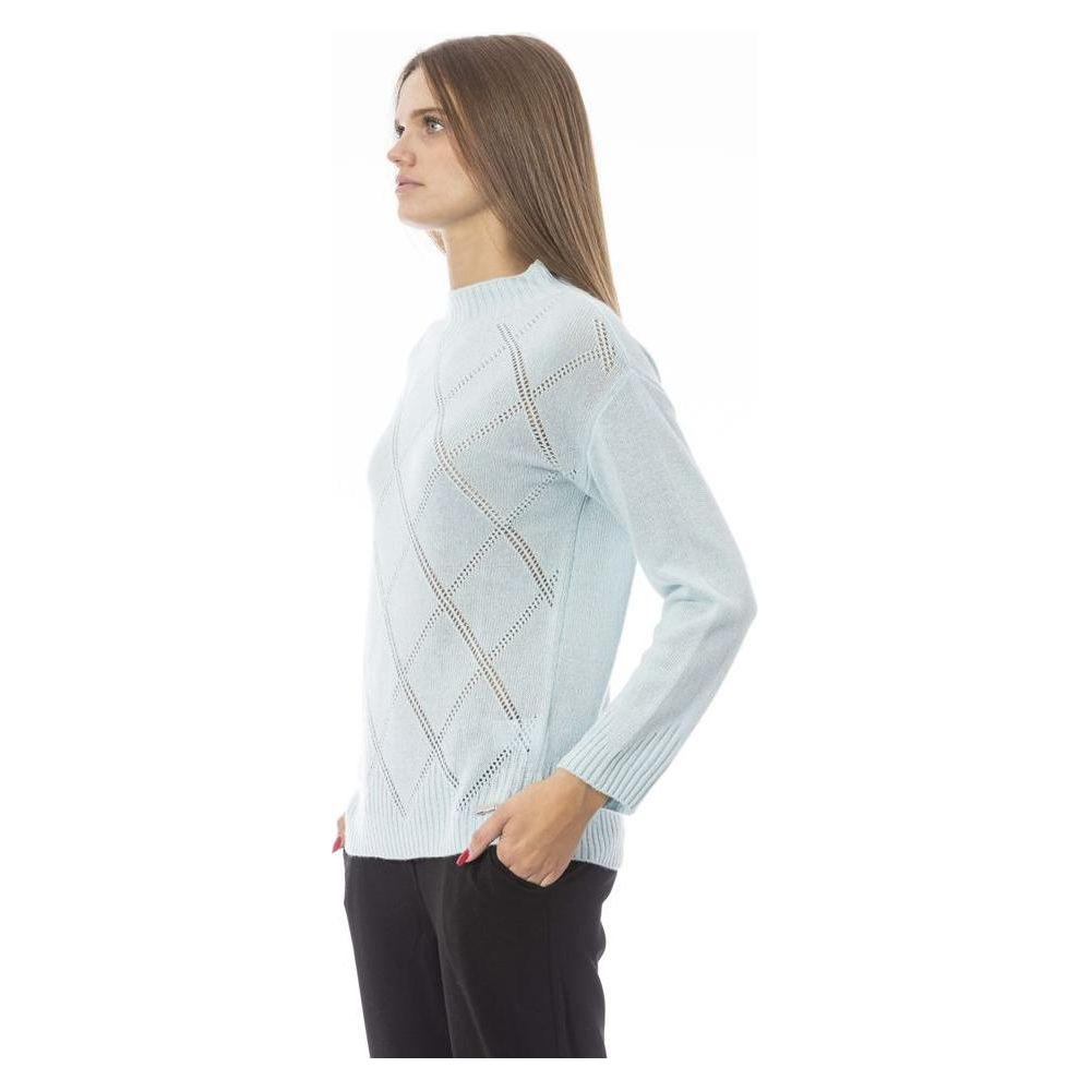 Baldinini Trend Light Blue Wool Sweater