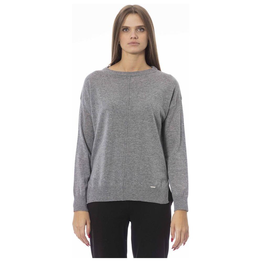 Baldinini Trend Gray Viscose Sweater