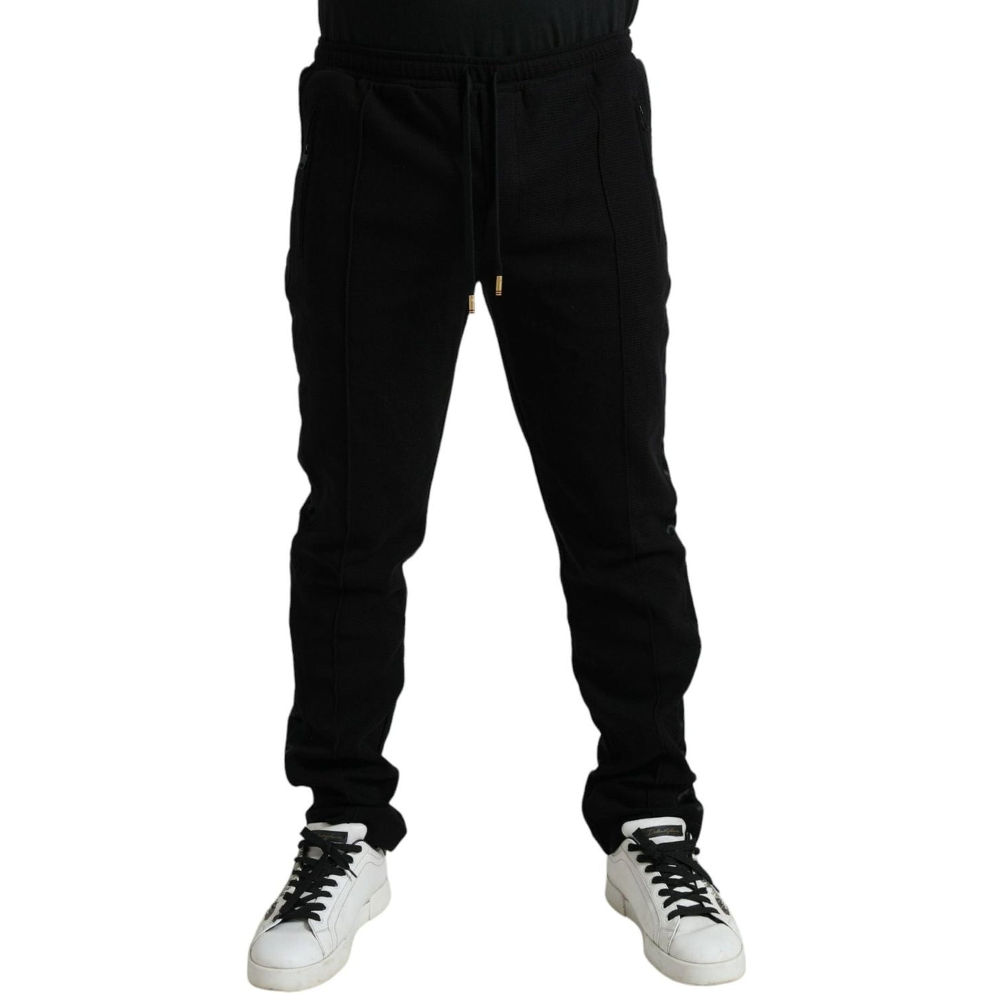 Dolce & Gabbana Black Cotton Blend Jogger Sweatpants Pants Dolce & Gabbana