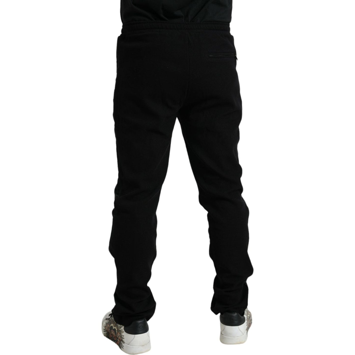 Dolce & Gabbana Black Cotton Blend Jogger Sweatpants Pants Dolce & Gabbana