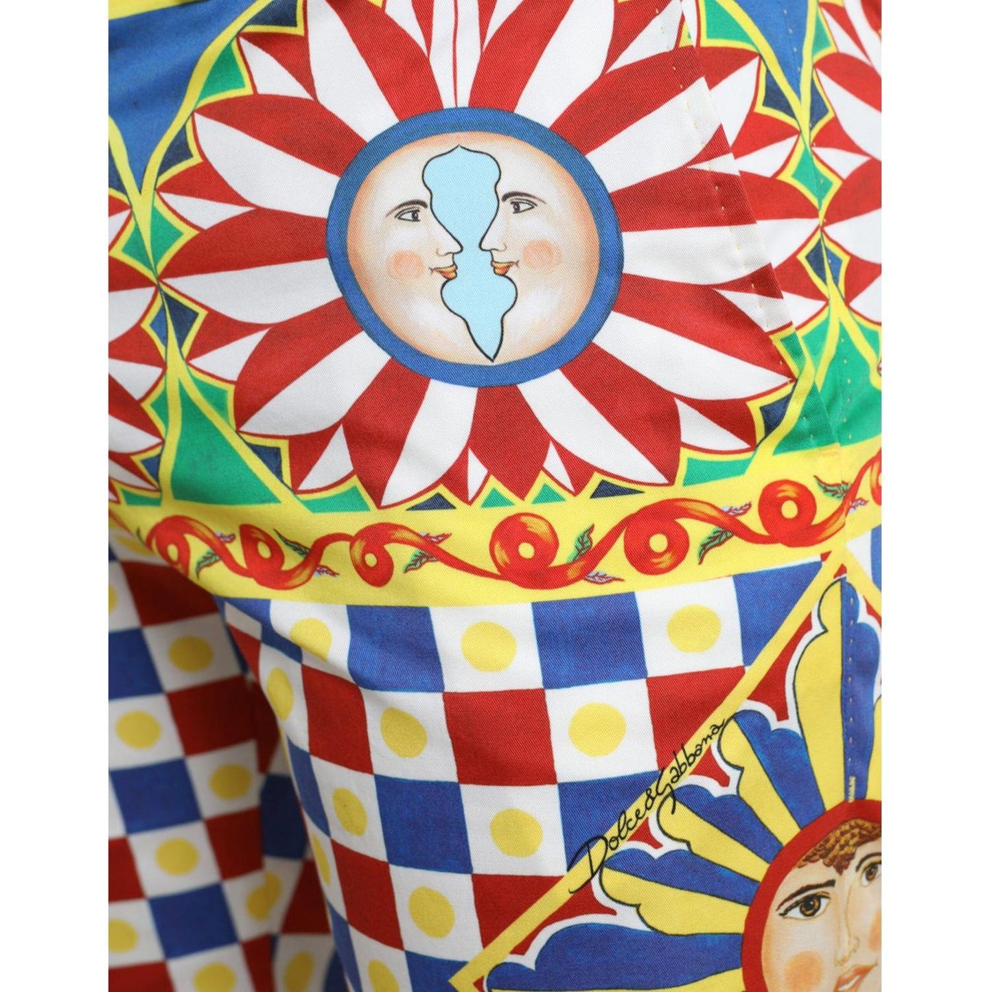 Dolce & Gabbana Multicolor Carretto Print Men Bermuda Shorts Dolce & Gabbana