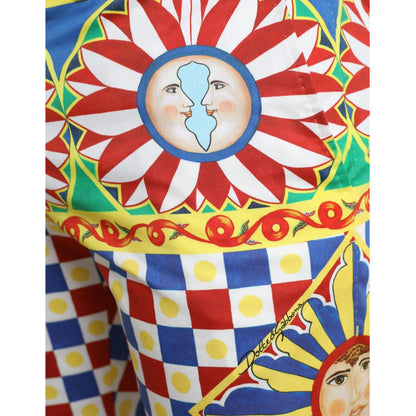 Dolce & Gabbana Multicolor Carretto Print Men Bermuda Shorts Dolce & Gabbana