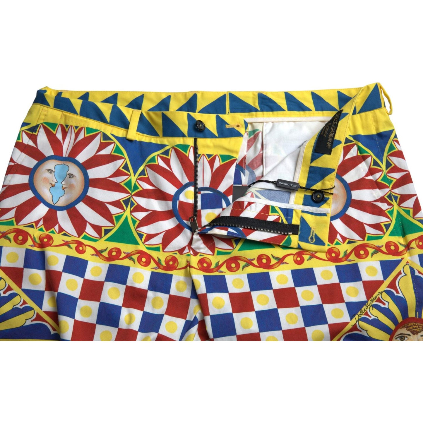 Dolce & Gabbana Multicolor Carretto Print Men Bermuda Shorts Dolce & Gabbana