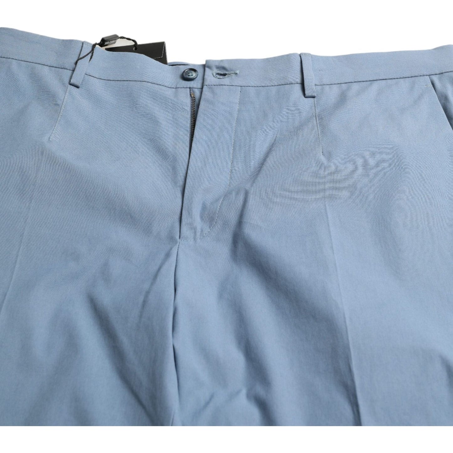 Dolce & Gabbana Sky Blue Cotton Folded Hem Men Bermuda Shorts Dolce & Gabbana