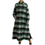 Dolce & Gabbana Green Plaid Long Sleeve Casual Coat Jacket