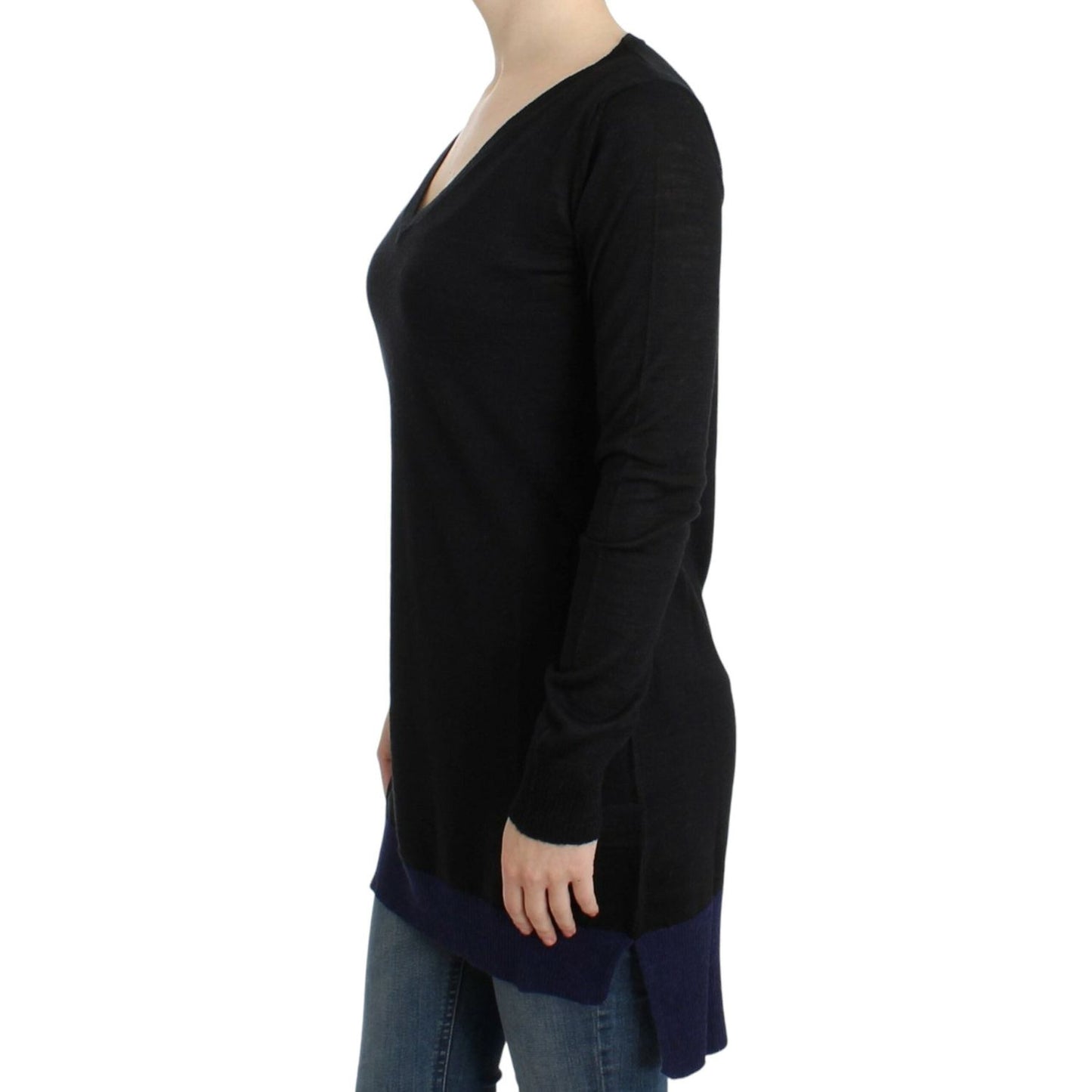 Costume National Black V-neck lightweight sweater