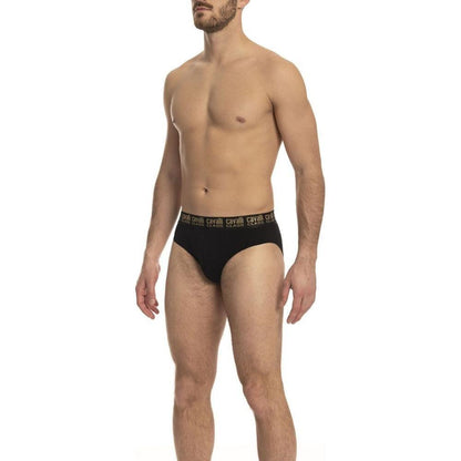 Cavalli Class Black Cotton Boxer Cavalli Class