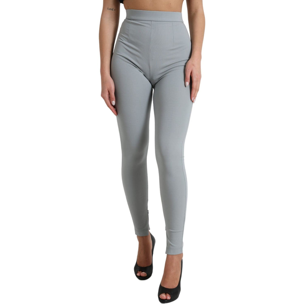 Dolce & Gabbana Gray Nylon Slim Trouser Pants PAN74960-40