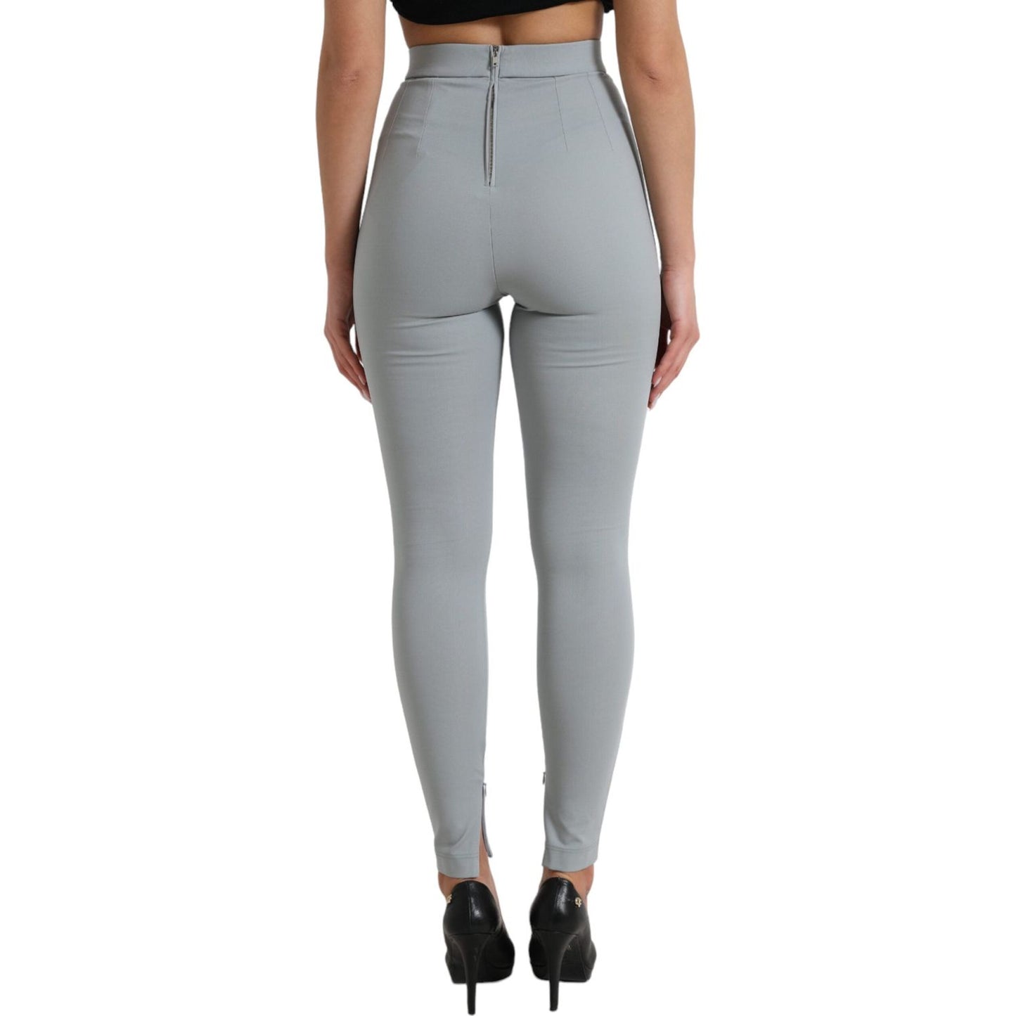 Dolce & Gabbana Gray Nylon Slim Trouser Pants PAN74960-40