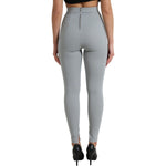 Dolce & Gabbana Gray Nylon Slim Trouser Pants PAN74960-40