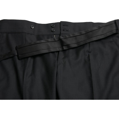 Dolce & Gabbana Black Wool Slim Fit Formal Trouser Dress Pants Dolce & Gabbana