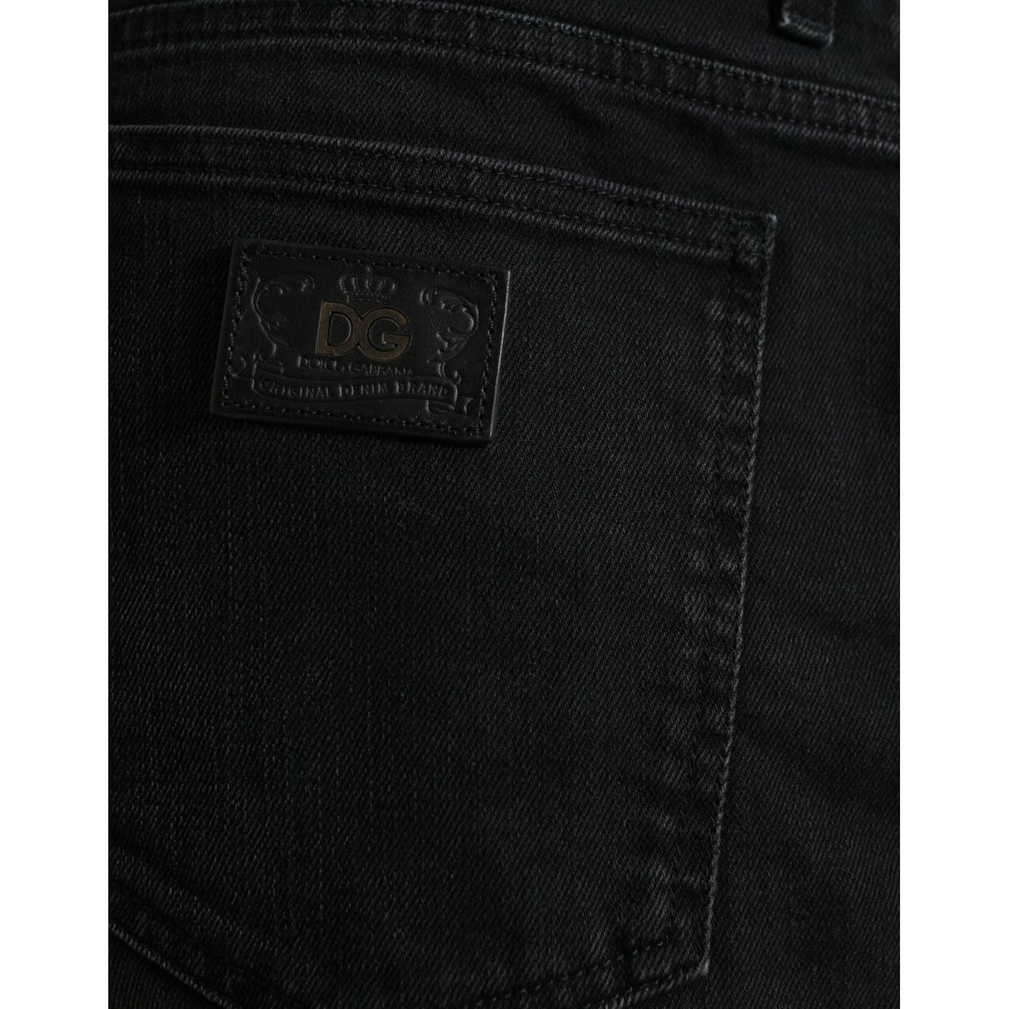 Dolce & Gabbana Black Cotton Stretch Bermuda Denim Shorts Dolce & Gabbana