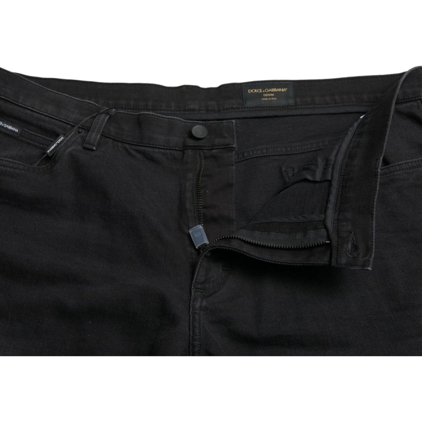 Dolce & Gabbana Black Cotton Stretch Bermuda Denim Shorts Dolce & Gabbana